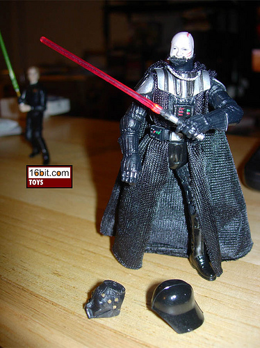 darth vader action figure with removable helmet