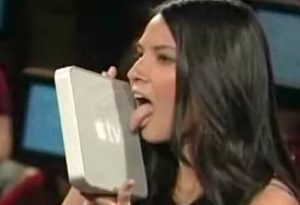 olivia munn licks apple tv
