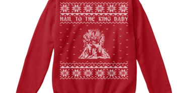 Geek Apparel of the Week: Evil Dead‘s Ash on the Iron Throne Faux Holiday Sweater